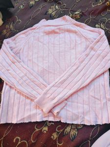 Pink Cropped Sweater