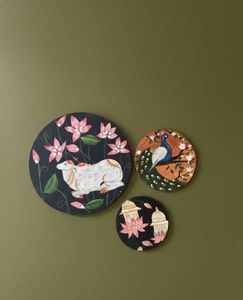 Hand-painted 3 Wall Art Discs