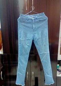 Straight fit denim jeans blue
