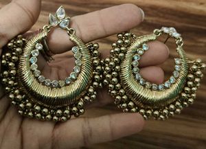 Gold Jhumka Earrings