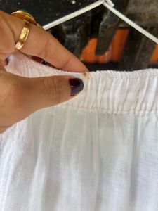 White Linen Skirt