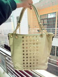 Gold Studded Tote Bag