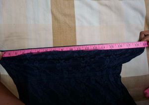 sleeveless blue dress