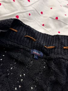 Stylish Black Knit Sweater