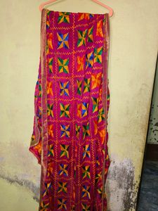 Heavy Full Embroidered Kurti With Latkan