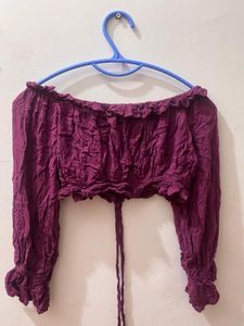 Cute Off Shoulder Crop Top