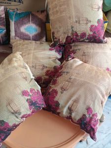 Set of 5 Diwali Theme Floral Cushions with Covers