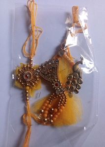 Floral Designer Rakhi for Bhaiya Bhabhi Rakshaband
