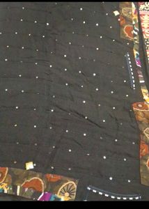 Black Linen Saree