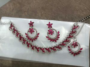 Elegant Ruby Necklace Set