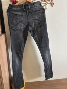 Jack And Jones Black Ribbed Jeans