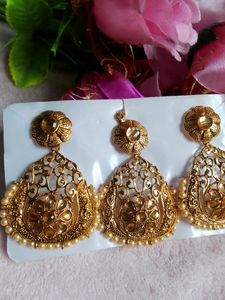 🆕 Golden Big Jewellery Set