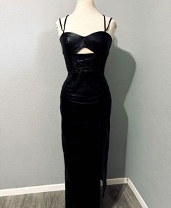 Zara Faux Leather Cutout Midi
