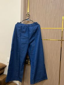 Blue Wide Leg Pants