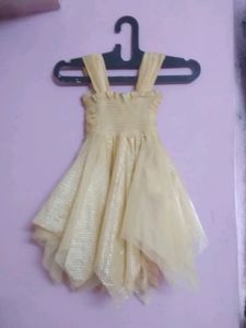 Cream Color Mini Frok For Kids