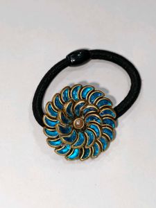 Blue Flower Hair Tie