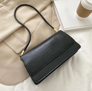 Black Embossed Shoulder Bag