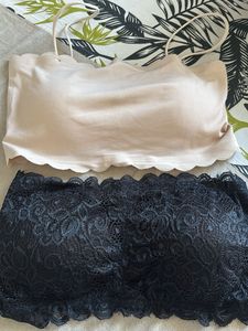 Bralette Set - Lace &amp; Solid - stretchable