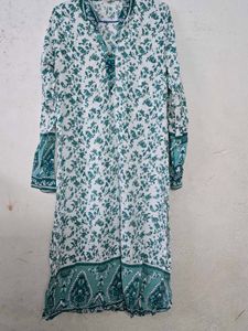 Floral Print Long Sleeve kurti