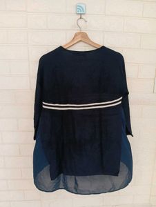 Navy Striped Top