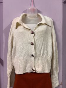 Beige Knit Cardigan