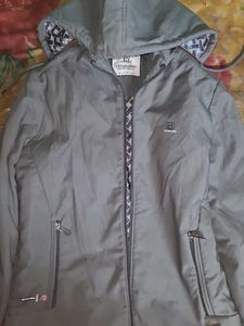 Silver Jacket with Hoodie
