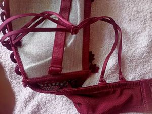 Designer Maroon Bra .