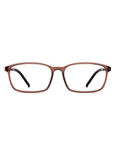 Transparent Brown Full Rim Rectangle Lenskart Air