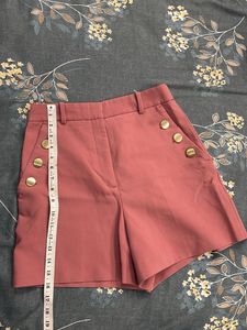 Zara Pink High-Waisted Shorts