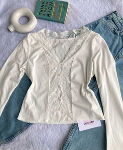 Savana Lace Trimmed Top