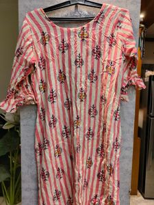 Striped Ethnic Kurta Dress