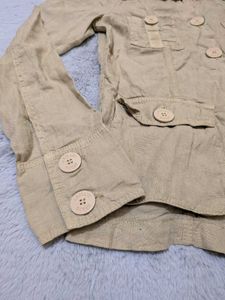 VTG ARMANI JEANS Light Brown 100% Linen Jacket