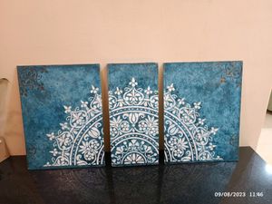 Mandala Texture Art Wall Decor -3 Piece Set