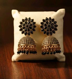 Black Jhumka Earrings