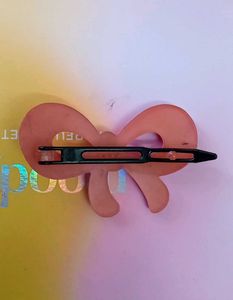 Pink Polka Dot Hair Clip