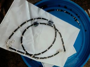 Black Bead  Anklets