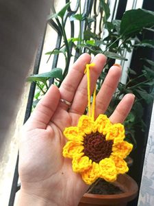Crochet Sunflower Charm
