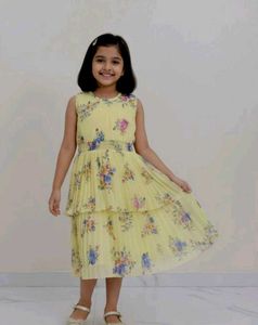 yellow floral print dress