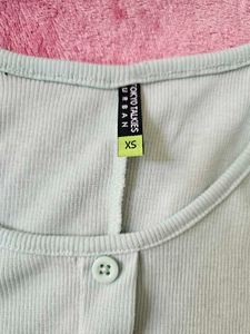 TOKYO TALKIES Mint Green Cropped Top