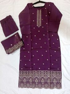 Elegant Purple Kurta Set