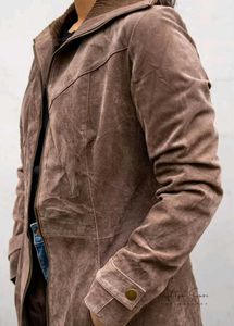 Chocolate Brown Suede Coat