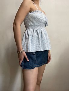 blue bow top