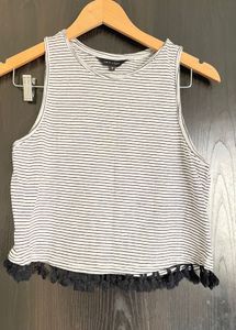black and white top