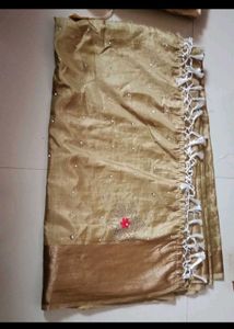 Elegant Golden Saree