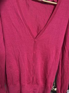 Pink Cardigan Sweater