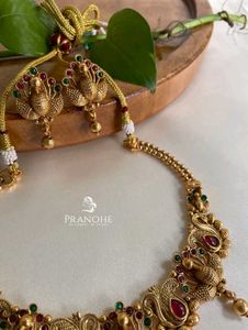 Elegant Peacock Necklace Set