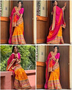 Dola Patola Silk Saree With Unstitched blouse