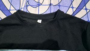 Black And Light Blue Block Top