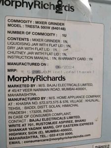 Morphy Richards Mixer Grinder With Jars
