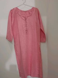 Pink Embroidered Kurta